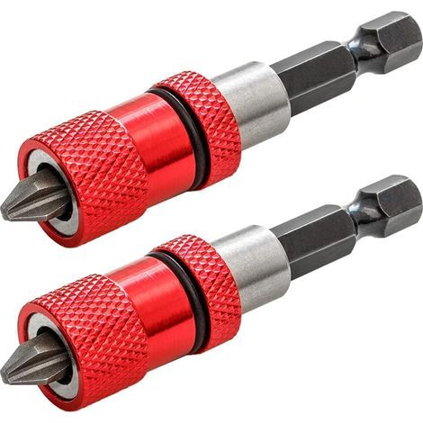 1/4"-sechskant-magnetbithalter Mit Einstellbarem Tiefenanschlag, 2er-pack Für Schraubendreher Und Gipskartonplatten