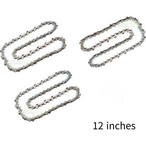 Satz Mit 3 Kettensägenketten, 12 Zoll (30 Cm), 45 Glieder, 3/8 Zoll Lp (1,3 Mm), Kompatibel Mit Dolmar Ps-32, Ps-340, Echo Cs-310 Und Bosch.