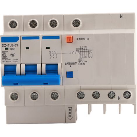 Fehlerstromschutzschalter Dz47le-32 2p N C32 30ma 230v 32a Kurzschluss-, Ableit- Und Überlastschutz