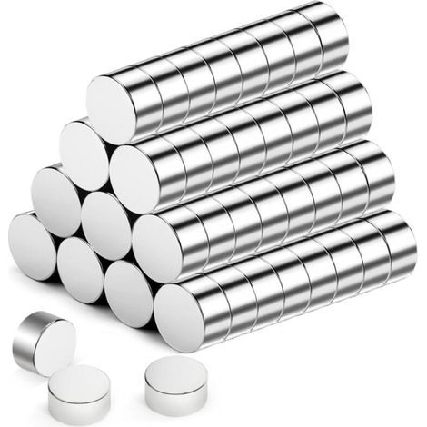 60 Stück Starke 6x3 Mm Neodym-magnete, Mini-rundmagnete Aus Metall Für Kühlschrank Und Whiteboard, Geeignet Für Fotos, Karten Und Büro.