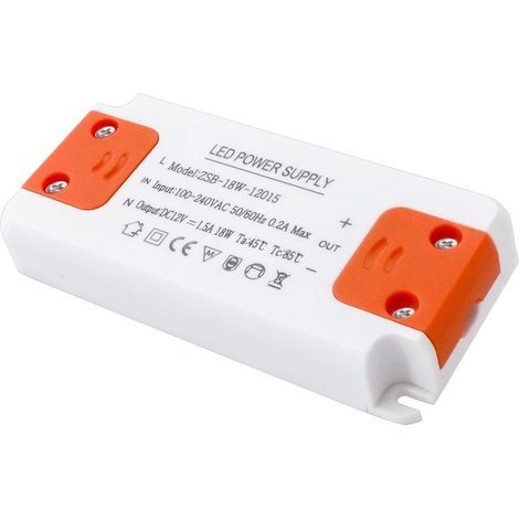 12v 18w 1,5a Led-transformator, Konstantstromversorgung, Ac-eingang 100–240v, Dc-ausgang 12v, Ultradünner Treiber Für Led-streifen, Einbaustrahler, Innenbeleuchtung, Überlastschutz