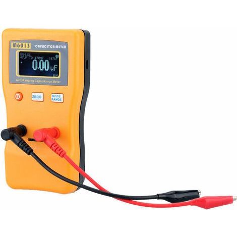 Digitales Kapazitätsmessgerät M6013, Automatischer Kondensatortester 0,01 Pf Bis 470 Mf, 1 % Genauigkeit, 5-stellige Lcd-anzeige, Mit Testklemmen