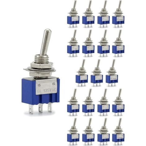 20 Mts102 On-on 3-pin-wippschalter – Mini-schalter 125 V 6 A 12 V Für Pkw, Lkw Und Boote