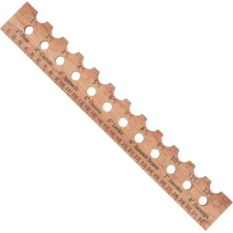 Pflanzlineal Aus Holz, Gartengerät Mit Verstellbarem Pflanzabstand, Pflanzlocher Zum Säen Und Umpflanzen Von Gemüsepflanzen
