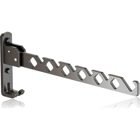 Wandmontierter, Klappbarer Wäscheständer Ohne Bohren, Teleskopierbare Stange Aus Aluminiumlegierung, 180° Drehbar, Unsichtbarer Trockner Mit Wandbefestigung Für Bad Und Balkon