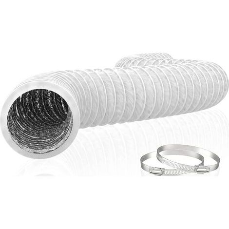 Flexibler 150 Mm X 6 M Lüftungsschlauch – Geräuscharmes Abluftrohr Aus Aluminium/pvc Für Lüftungsanlagen Und Klimaanlagen – Beständig Gegen Temperaturen Von -30 °c Bis 150 °c