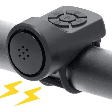 Elektrische Fahrradklingel (120 Db) – Usb-aufladbare Abs-hupe, 4 Klingelmodi Und Diebstahlalarm, Leicht Und Kompakt Für Den Lenker