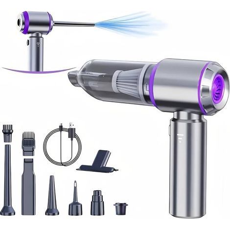4-in-1 Akku-staubsauger, Bürstenloser Motor (20000 Pa), Gebläse, Luftpumpe Für Auto, Haushalt, Büro, Tastatur