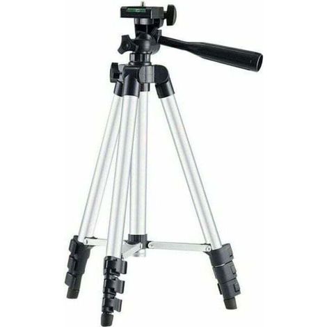 Teleskopstativ Für Dreh- Und Libellenlaser, Kompatibel Mit Dewalt Und Makita, 1/4", Höhe 33–103 Cm, Aluminium, Silber