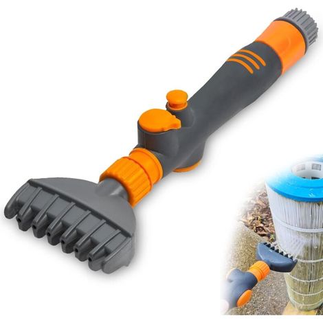 Pool-kartuschenfilterreiniger Mit 7 Düsen, Reinigungswerkzeug Für Pool-, Spa- Und Whirlpoolfilter, Kompatibel Mit Handelsüblichen Gartenschläuchen