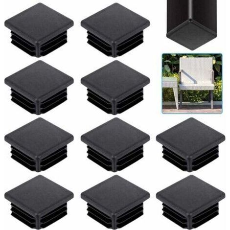 Set Mit 20 Quadratischen Beinkappen 30x30 Mm – Schwarze, Rutschfeste Kunststoffkappen Für Möbel, Stühle Und Tische – Bodenschutz