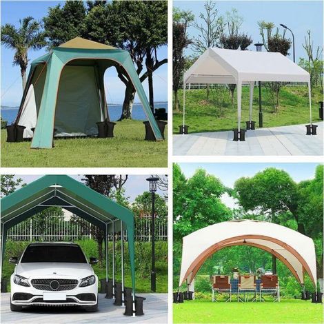 Sandgewichte – Für Pavillon, Laube, Sonnenschirm, Pergola, Faltzelt – Schwarz – 4er-pack