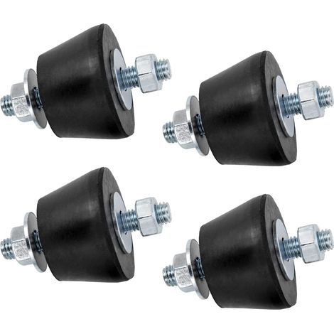 Set Mit 4 Antivibrationshalterungen Für Wandmontierte Split-klimaanlagen, Aus Gummi, Schwingungsdämpfer Für Die Montage Von Luft-luft-wärmepumpen, 40 Mm Basis, 26 Mm Höhe, 80 Kg Tragfähigkeit