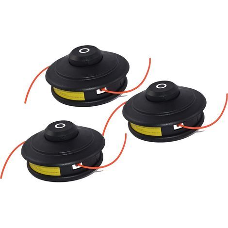 Set Mit 3 Doppelfaden-trimmerköpfen Mit Automatischer Fadenvorschubfunktion Für Fuxtec-freischneider – Robustes Design Für Effizientes Schneiden