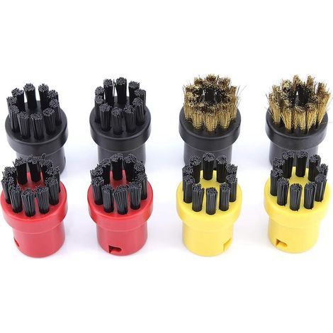 8-teiliges Bürstenset Für Kärcher Dampfreiniger Sc1, Sc2, Sc3, Sc4, Sc5, Sc7 Und Ctk10 – Nylon Und Messing