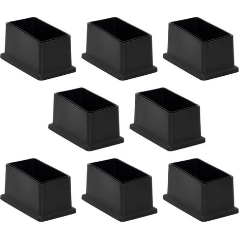 Set Mit 8 Rechteckigen Stuhlbeinkappen (25 X 50 Mm) Aus Weichem Pvc – Kratzfest Und Geräuscharmer Bodenschutz