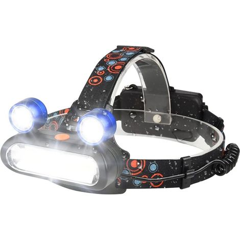 Wiederaufladbare Led-stirnlampe Per Usb, 500 Lm, Wasserdicht Nach Ipx5, 4 Leuchtmodi Mit Rotem Rücklicht, Um 90° Verstellbares Kopfband Für Camping, Wandern, Laufen, Angeln Und Joggen