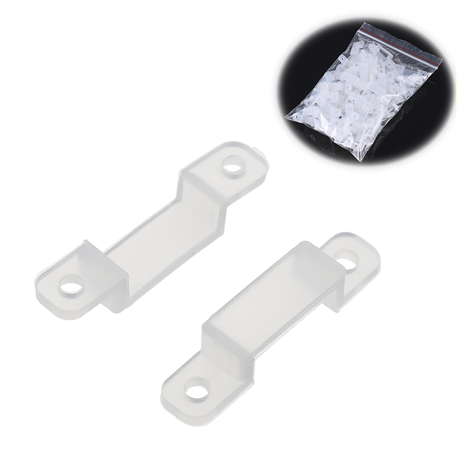 Transparente Led-streifen-befestigungsclips 8–12 Mm Für 5050- Und 3528-led-streifen, Starke, Flexible Kleberückseite, Befestigungselemente Für