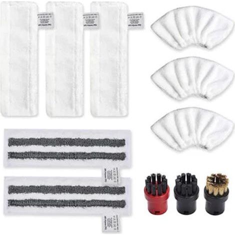 10-teiliges Zubehörset Für Dampfreiniger, Kompatibel Mit Kärcher Easyfix Sc2, Sc3, Sc4 Und Sc5 – Mikrofasertücher, Schleiftücher, Nylon- Und Messing-bodenbürsten