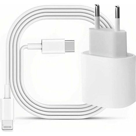 20-w-schnellladegerät Mit Usb-c-anschluss Und 2 M Lightning-kabel – Schnellladen Für Iphone 14/13/12/11/se/xs/xr/8 – Kompatibel Mit Ipad/airpods – Überspannungsschutz
