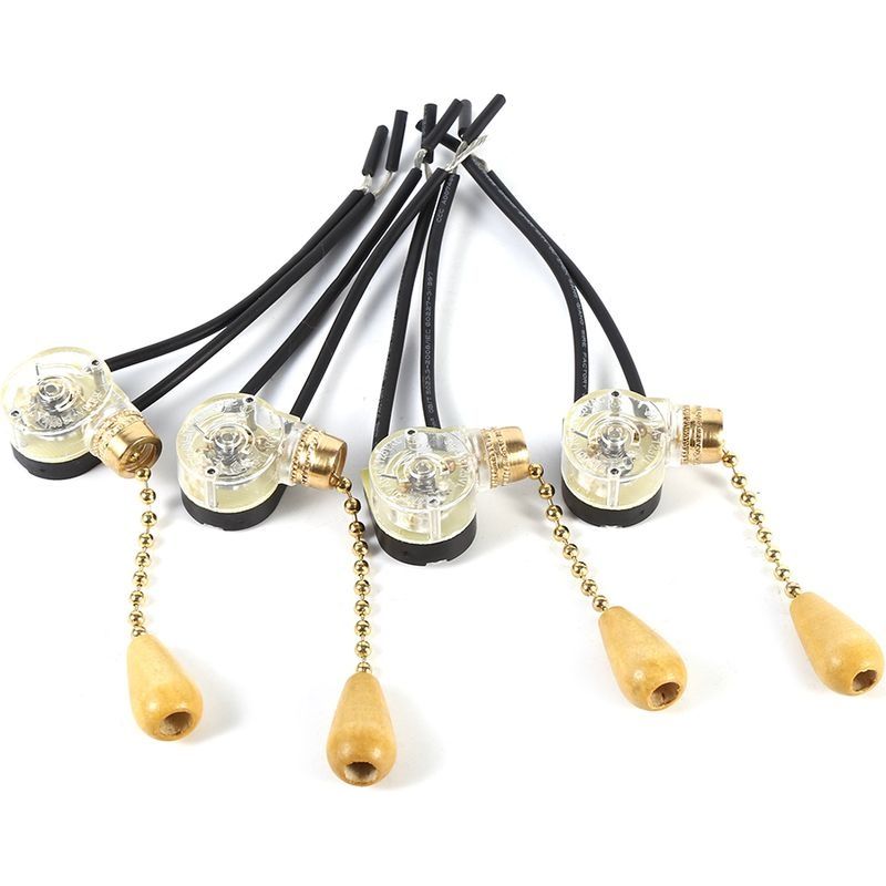 Lot De 4 Interrupteurs À Chaînette Universels Pour Ventilateur De Plafond, Lampe Ou Applique Murale (250 V/125 V)