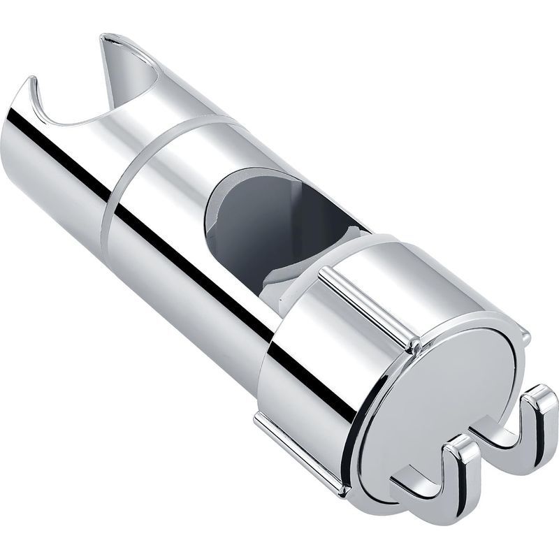 Support De Barre/pommeau De Douche Avec Base De Fixation À Clip, Manchon Coulissant Réglable, Boucle En Forme De Fourche Et Pommeau De Douche Relevable