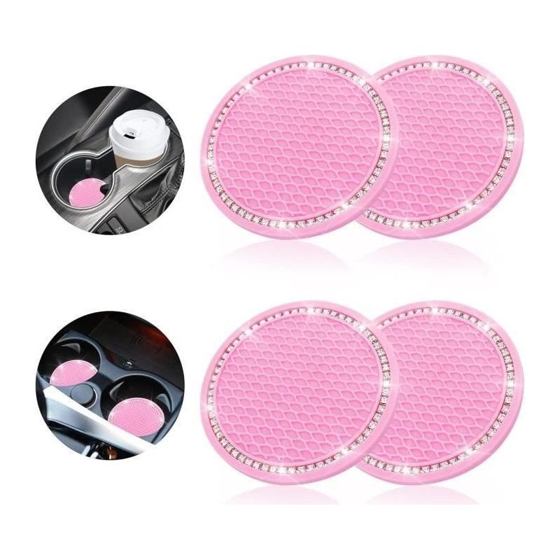 Lot De 4 Dessous De Verre En Silicone Antidérapant Pour Voiture - Dessous De Verre Populaire Pour Voiture