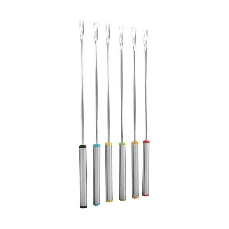Furnoor Four À Fondue Four Fourches, 6pcs / Set En Acier Inoxydable Fromage Au Chocolat Dessert Dessert Fondue Four Fourches