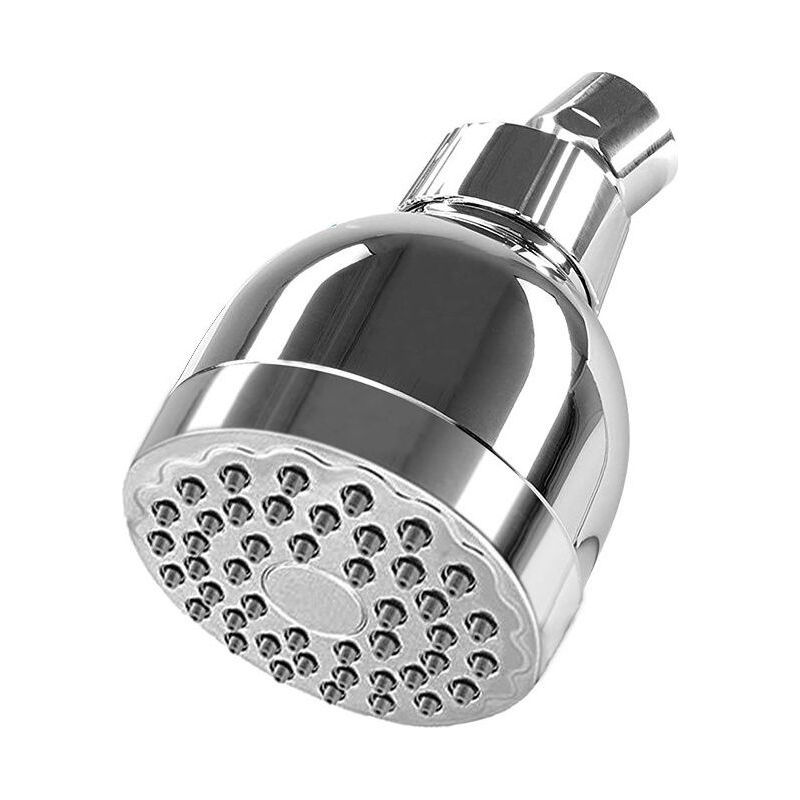 Pommeau De Douche Haute Pression 3 Pouces Économie D'Eau Anti-calcaire Finition Chromée Buse Autonettoyante Rotule Ajustable