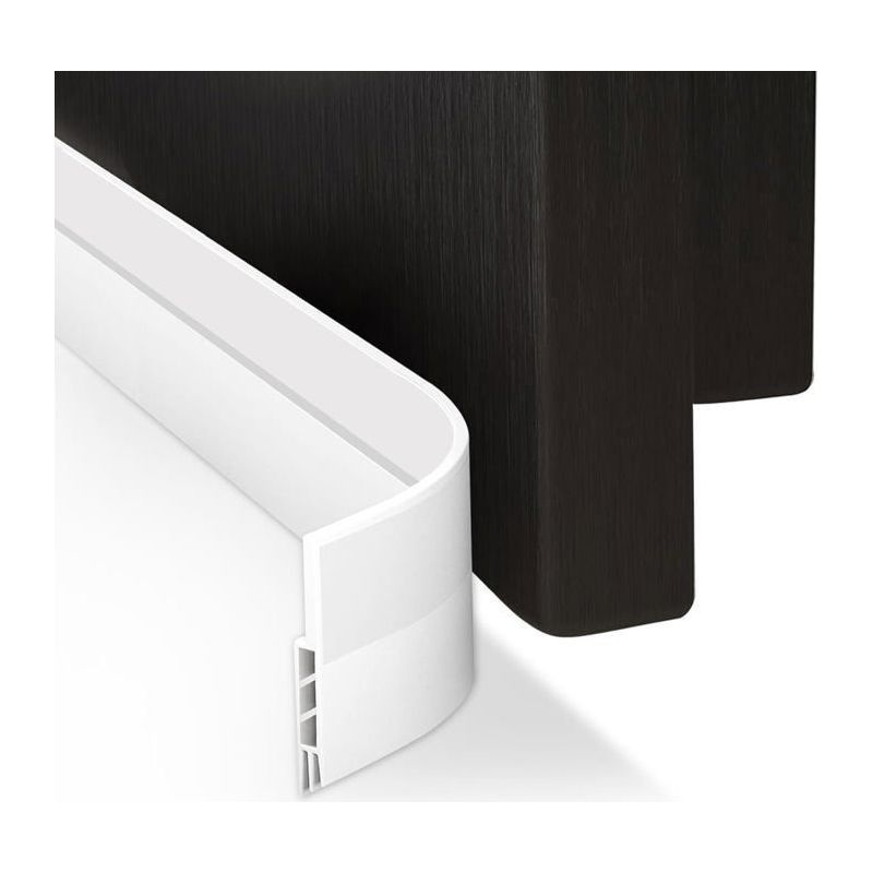 Calfeutrer Bas De Porte, 100 X 4.5cm Bande D'Etanchéité En Silicone, Souple Isolant Phonique Thermique Bas De Porte Adhési