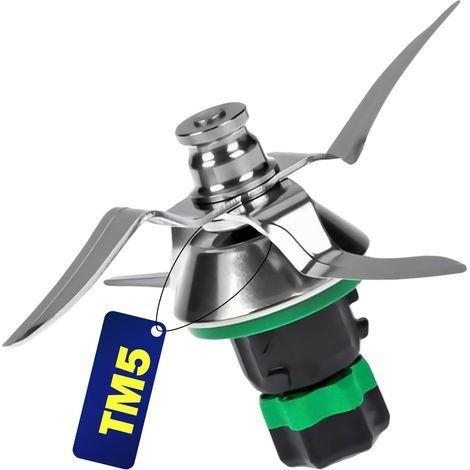 Thermomix Tm5 Messerset – Edelstahl Mit Titanbeschichtung – 4 Bidirektionale Klingen – Inkl. Dichtung – Nanoteh