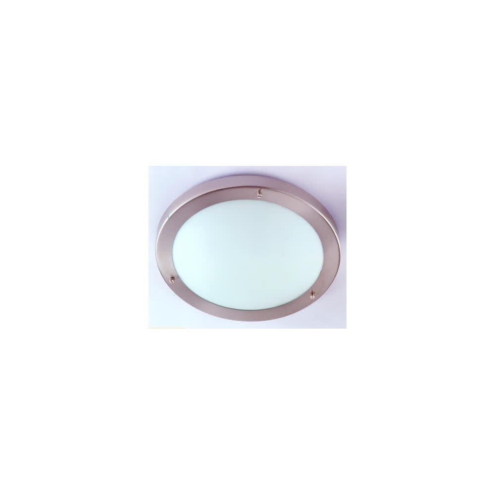 Runde Nickel- Und Säureglas-deckenleuchte G9 3x18x18 Cm