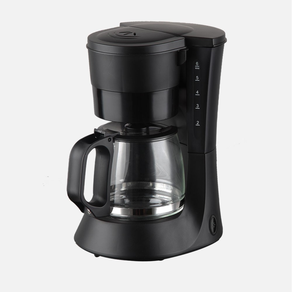 Tropf-kaffeemaschine Xena 6 Tassen Schwarz 600w Dauerfilter Klarglasdeckel 0,6l