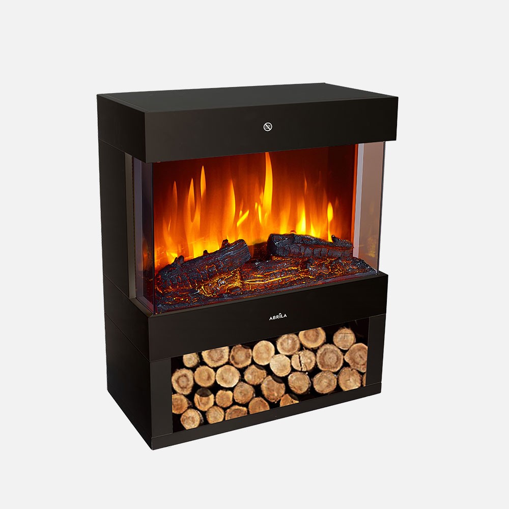 Keramischer Ptc-termofan Columbia 1800w Schwarz Mit Flammeneffekt