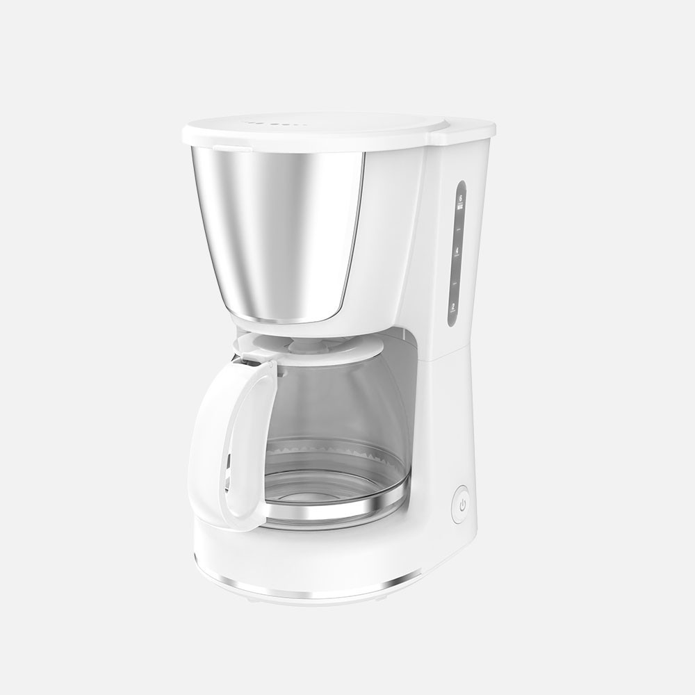 Drip-kaffeemaschine Wanda 6 Tassen Weiß 550w Permanenter Filter Glaskanne 0,75l