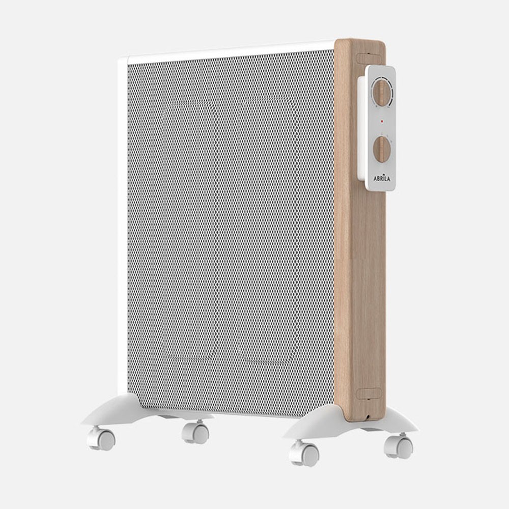 Badin Mika-feldheizung 2000 W Weiß/holz 4 Elemente Mit Thermostat