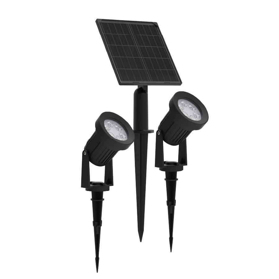 Kit 2 Gartenscheinwerfer Solar-led Thellar 3000k Ip65