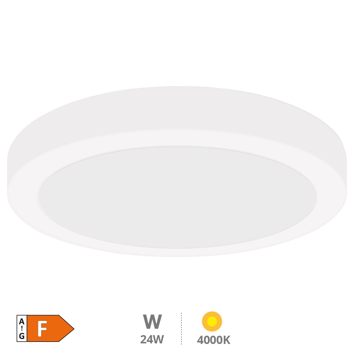 Einbauleuchte Led Oberflächentyp Nilsia Rund 30 Cm 24w Weiß