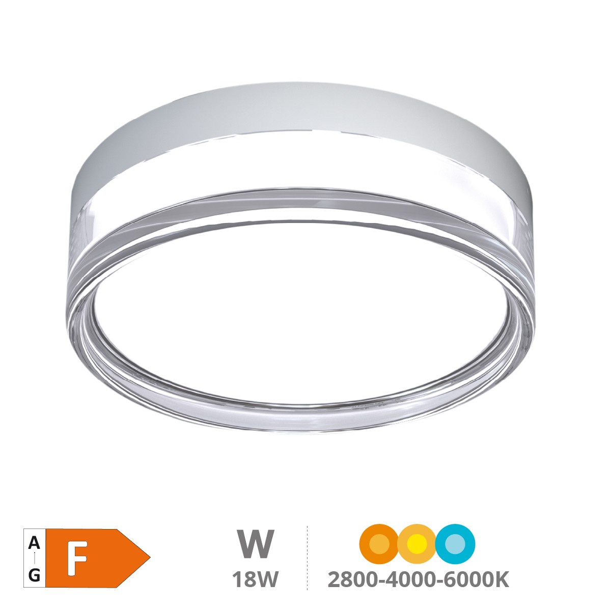 Deckenleuchte Led 18w 230 Mm Ip65 Weiß