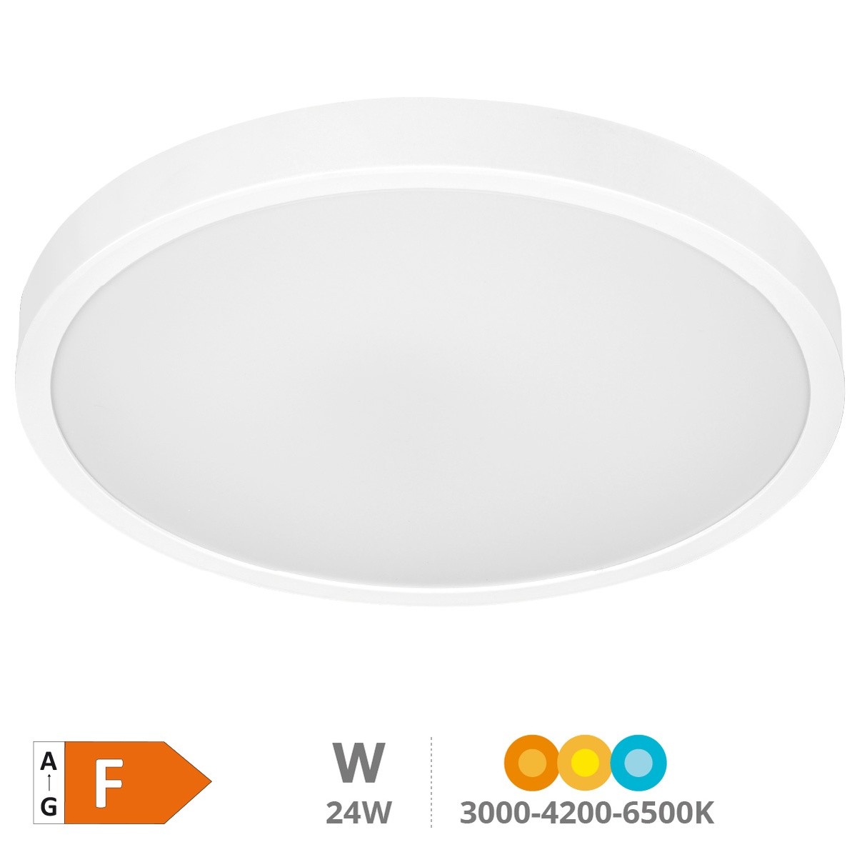 Led-andra-plafon Rund 24w