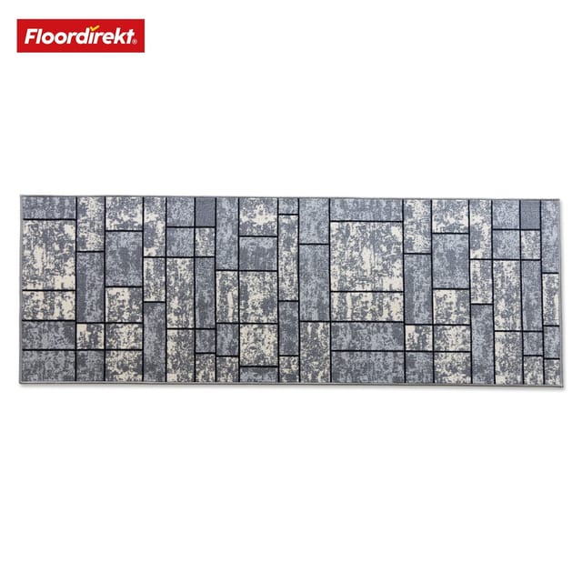 Teppich-läufer Nach Maß Mannheim Grau 80 X 450 Cm