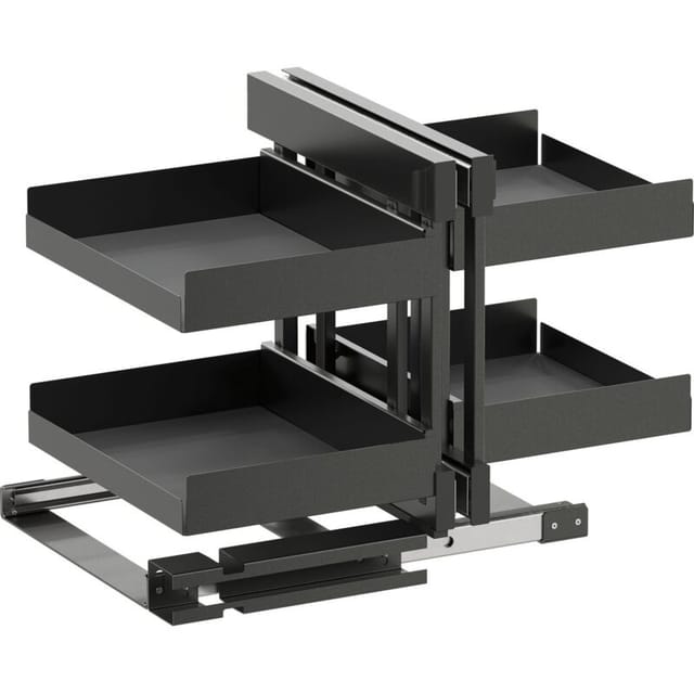 Vauth-sagel - Vauth Sagel Vs Cor Flex Eckschrank Auszug Set Essentio Für Küchenunterschränke Mit Kb 1000mm Inklsusive Ablage Mit Antirutschmatte, Lava