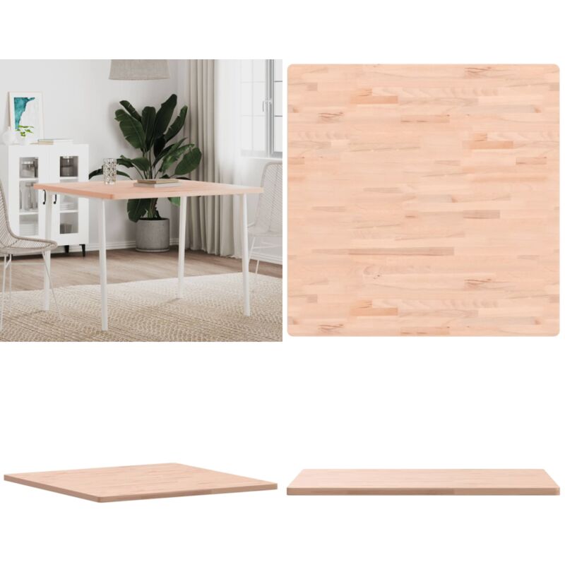 Tischplatte 90x90x2,5 Cm Quadratisch Massivholz Buche - Holztischplatte - Buchenholz Platte - Esstischplatte - Tischplatte Quadratisch - Holzmöbel - Home & Living