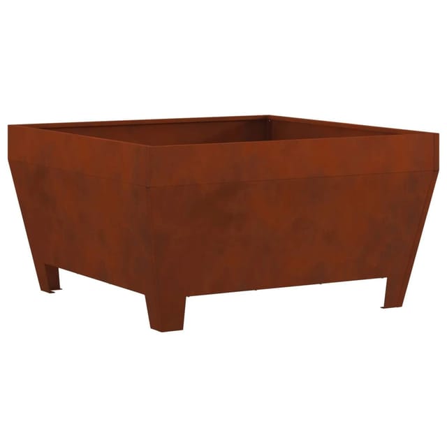 Vidaxl - Feuerplatz Braun 80 X 80 X 43 Cm Witterungsbeständiger Stahl