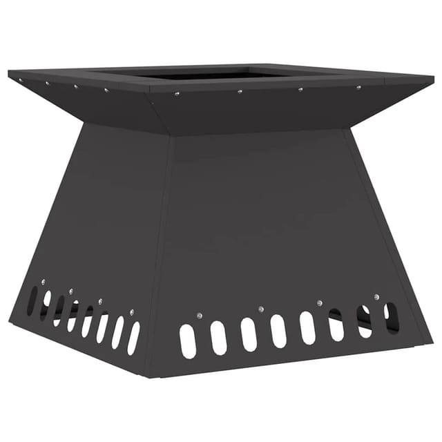 Vidaxl - Feuerplatz Schwarz 48 X 48 X 40 Cm Kaltgewalzter Stahl