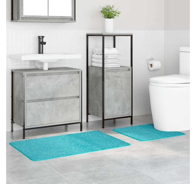 Badematte 2 Pcs Türkis 50 X 50 Cm Polypropylen Vidaxl