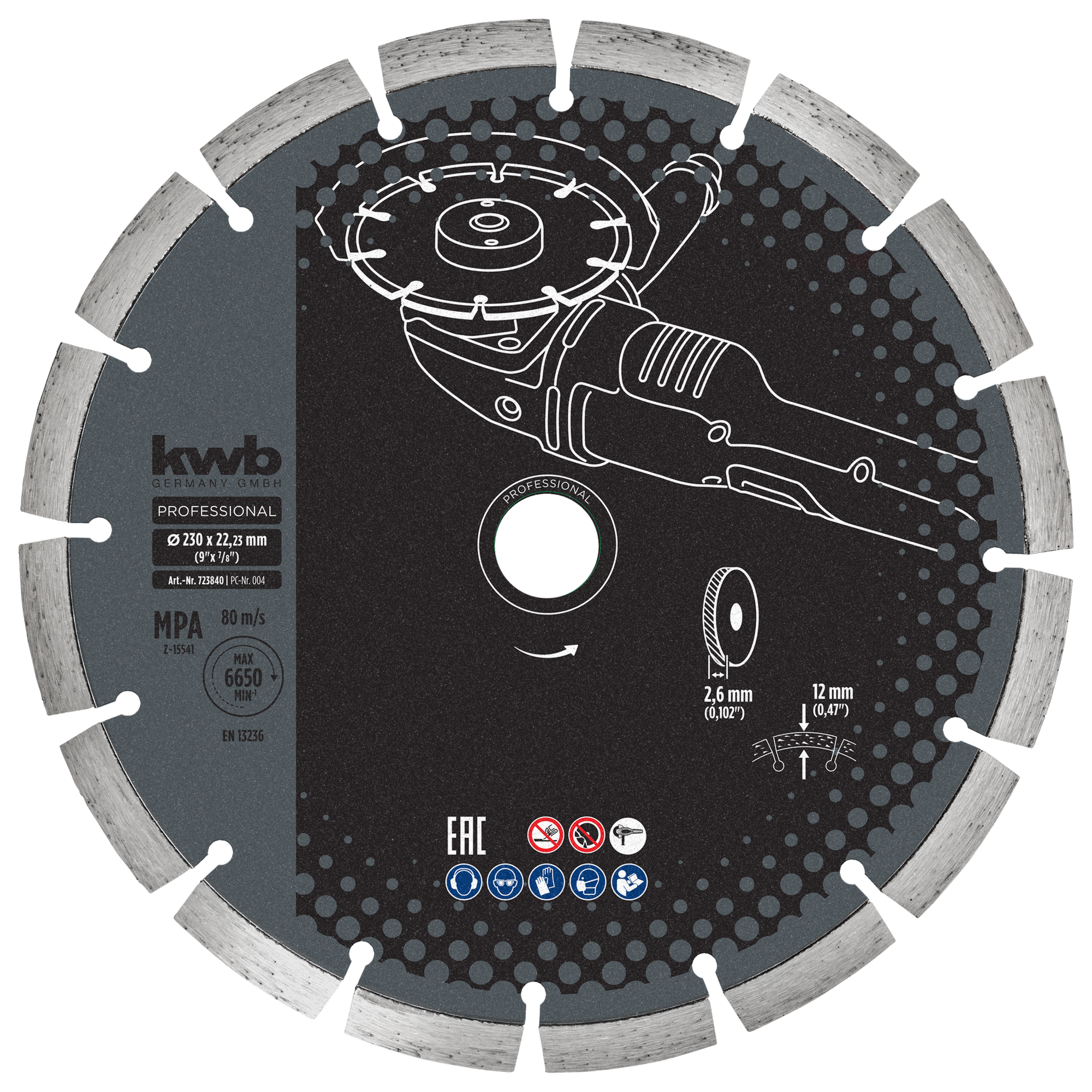 Kwb Aggresso-flex® Black-line Diamant Trennscheiben, Ø 230 Mm - 723840