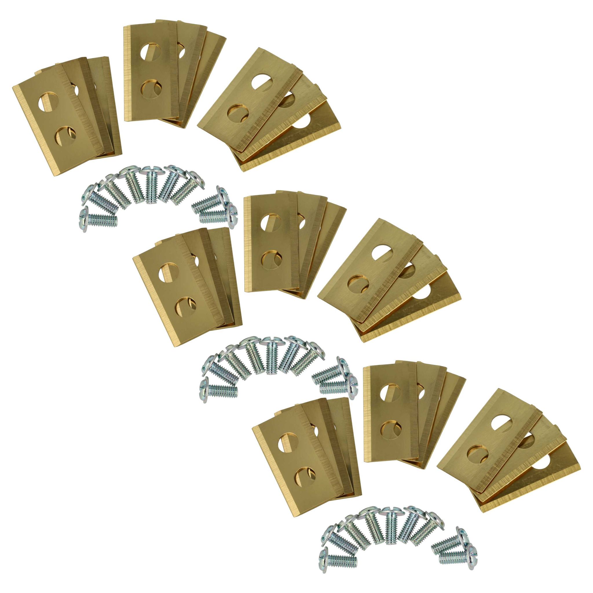 27x Ersatz-messer Kompatibel Mit Landxcape Rasenmäher - Ersatzklinge Gold, Stahl (titanbeschichtung) - Vhbw