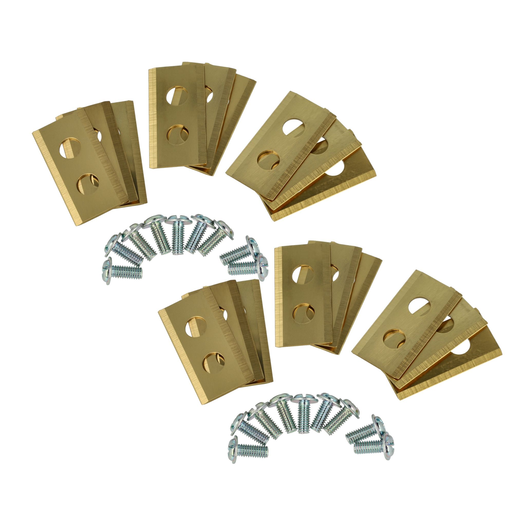 18x Ersatz-messer Kompatibel Mit Worx Landroid Wr142e, Wr143e, Wr153e Rasenmäher - Ersatzklinge Gold, Stahl (titanbeschichtung) - Vhbw