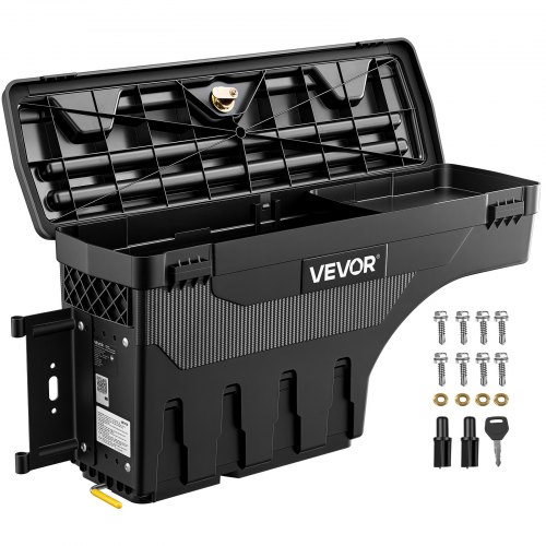VEVOR Pickup Werkzeugbox Chevy/GMC Silverado/Sierra 25 L Fahrerseite Links Ideal für 2500/3500HD 2020–2025, um 180° Ausschwenkbar, Diebstahlsicherungsschloss und Stahlhalterungen, Bohren Erforderlich